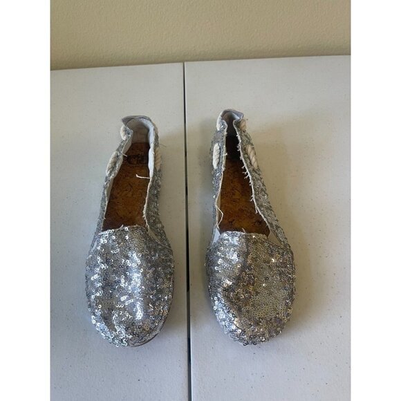 Gianni Bini sequined silver Espadrilles Size 9 - Picture 2 of 13
